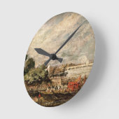 Brücke John Constables | Waterloo von oben Runde Wanduhr (Winkel)