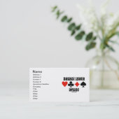 Brücke Lover Inside (Höhe der Doppelbrücke) Visitenkarte (Stehend Vorderseite)