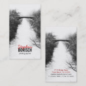 Brücke Minimalistic BW-Foto-Geschäfts-Karte Visitenkarte (Vorne/Hinten)