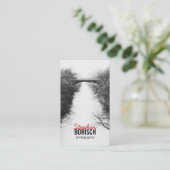 Brücke Minimalistic BW-Foto-Geschäfts-Karte Visitenkarte (Stehend Vorderseite)