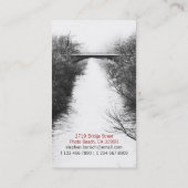 Brücke Minimalistic BW-Foto-Geschäfts-Karte Visitenkarte (Rückseite)