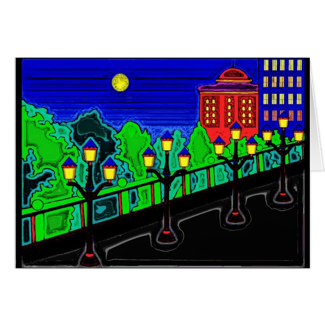 Brücke mit Lampen-Posten (Vorderseite (Horizontal))