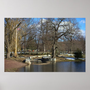 Brücke mit Pond Poster