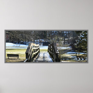 Brücke mit Schneeplakat Poster