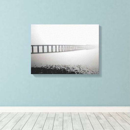 Brücke nach Nirgendwo Leinwanddruck (Insitu (Holzboden))