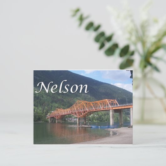Brücke: Nelson, BC Postkarte (Stehend Vorderseite)