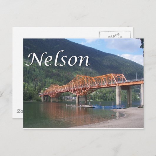 Brücke: Nelson, BC Postkarte (Vorne/Hinten)