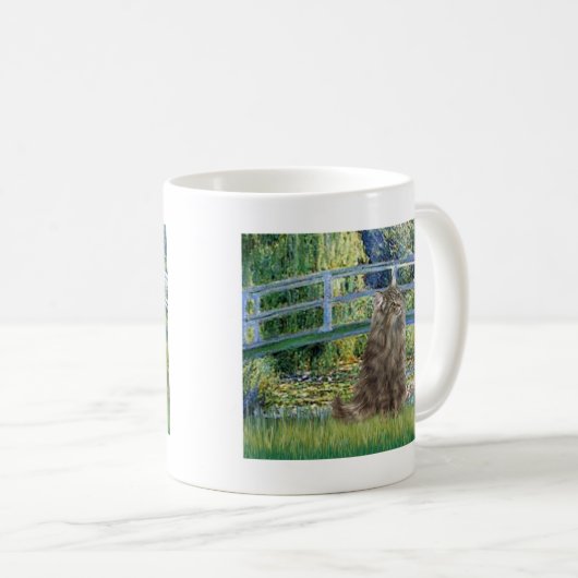Brücke - Norwegische Waldkatze Kaffeetasse (VorderseiteRechts)