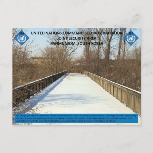 Brücke ohne Rückkehr Postkarte (Vorderseite)