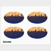 Brücke Ovaler Aufkleber (Blatt)