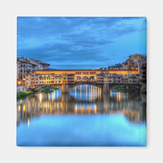 Brücke Ponte vecchio in Florenz, Italien Magnet (Vorne)