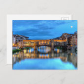 Brücke Ponte vecchio in Florenz, Italien Postkarte (Vorne/Hinten)