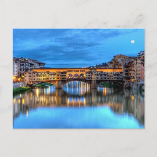 Brücke Ponte vecchio in Florenz, Italien Postkarte (Vorderseite)