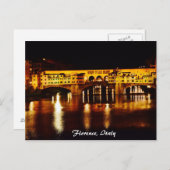 Brücke Ponte Vecchio in Florenz, Italien Postkarte (Vorne/Hinten)