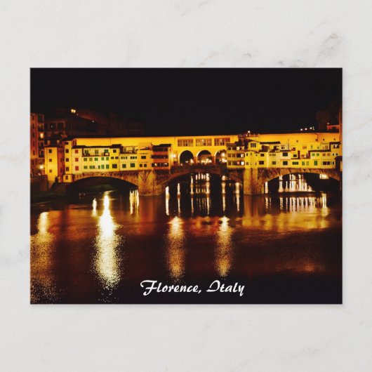 Brücke Ponte Vecchio in Florenz, Italien Postkarte (Vorderseite)