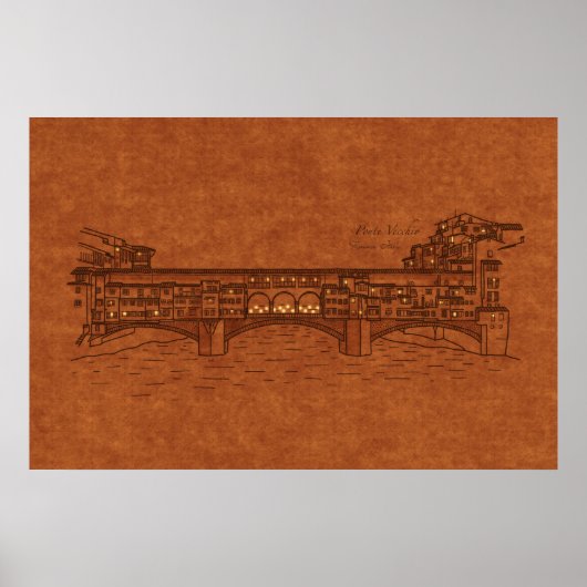 Brücke: Ponte Vecchio Poster (Vorne)