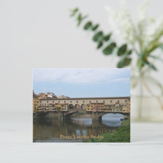 Brücke Ponte Vecchio Postkarte (Stehend Vorderseite)