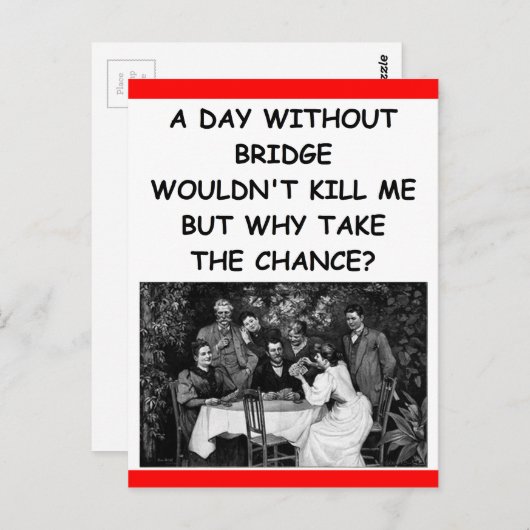 BRÜCKE POSTKARTE (Vorne/Hinten)