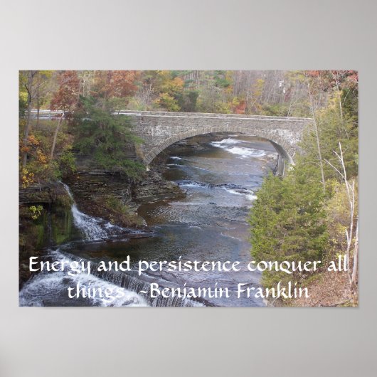 Brücke über das Wasser Poster (Vorne)