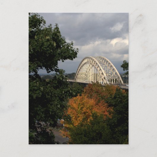 Brücke über dem Fluss Waal, Nijmegen Postkarte (Vorderseite)