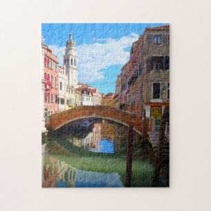 Brücke über den Canale Grande Venedig und Turm in  Puzzle