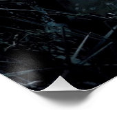 Brücke über den Dnieper mit Schilf Poster (Ecke)