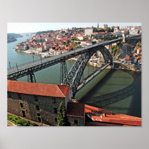 Brücke über den Douro Fluss, Porto, Portugal Poster