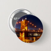 Brücke über den Fluss Ohio in Cincinnati Ohio Button (Vorne & Hinten)