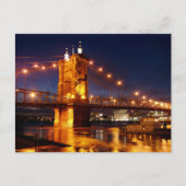 Brücke über den Fluss Ohio in Cincinnati Ohio Postkarte (Vorderseite)
