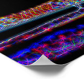 Brücke über den Fluss Ohio in Neon Lights Poster (Ecke)