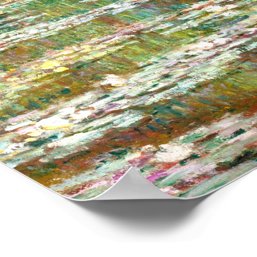 Brücke über den Teich der Wasserläufer | Claude Mo Poster (Ecke)