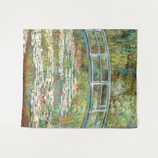 Brücke über den Teich der Wasserläufer | Claude Mo Wandteppich (Vorderseite (Horizontal))