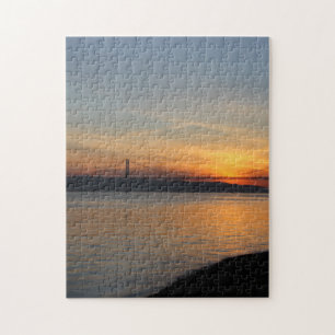 Brücke über den Tejo bei Sonnenuntergang Puzzle