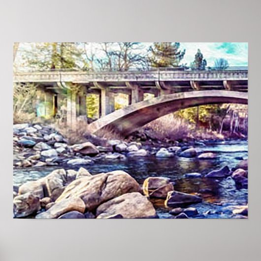 Brücke über den Truckee River bei Verdi Poster (Vorne)