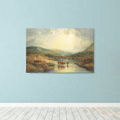 Brücke über den Usk Leinwanddruck (Insitu (Holzboden))