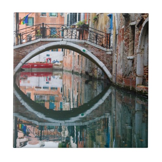 Brücke über den Venice-Kanal Fliese (Vorderseite)