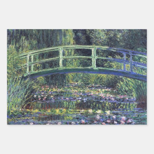 Brücke über den Wasserlilie Pond von Claude Monet Geschenkpapier Set (Vorderseite 3)