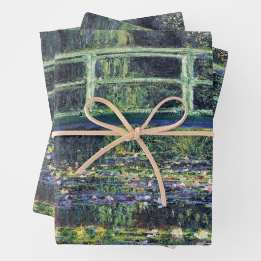 Brücke über den Wasserlilie Pond von Claude Monet Geschenkpapier Set (Beispiel)