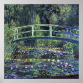 Brücke über den Wasserlilie Pond von Claude Monet Poster (Vorne)