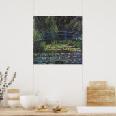 Brücke über den Wasserlilie Pond von Claude Monet Poster (Küche)