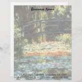 Brücke über den Wasserlilie-Teich von Claude Monet Briefbogen (Vorne/Hinten)