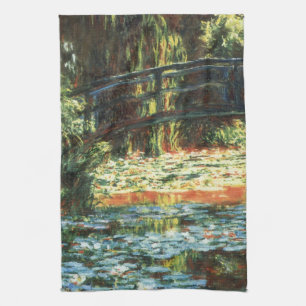 Brücke über den Wasserlilie-Teich von Claude Monet Handtuch