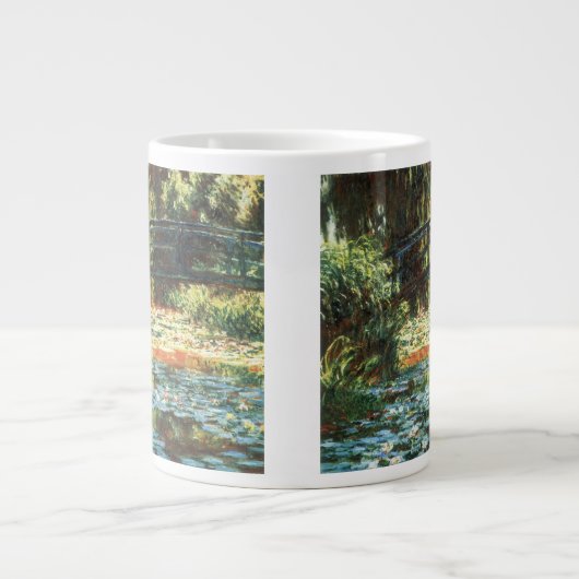 Brücke über den Wasserlilie-Teich von Claude Monet Jumbo-Tasse (Vorderseite)