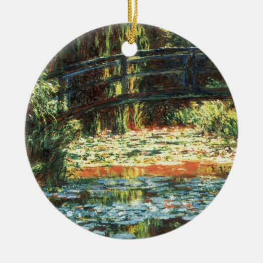 Brücke über den Wasserlilie-Teich von Claude Monet Keramikornament (Vorne)