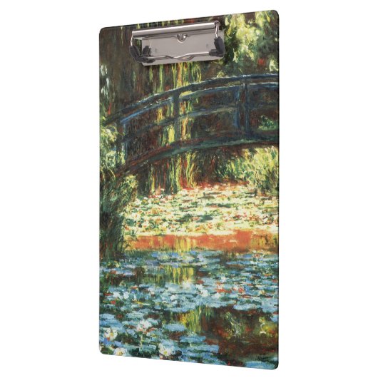 Brücke über den Wasserlilie-Teich von Claude Monet Klemmbrett (Links)