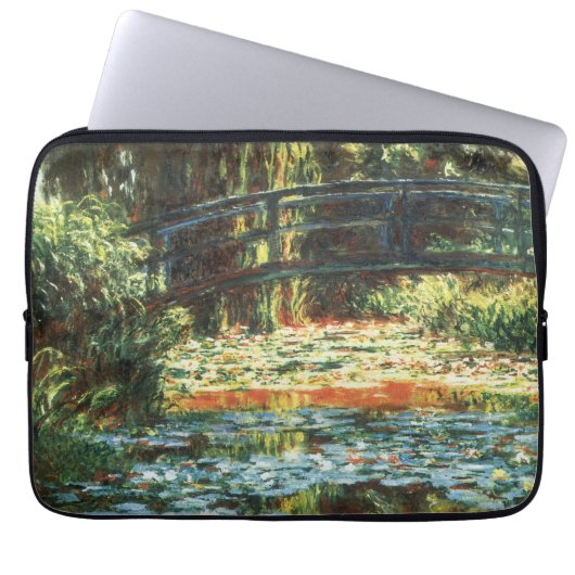 Brücke über den Wasserlilie-Teich von Claude Monet Laptopschutzhülle (Vorderseite)
