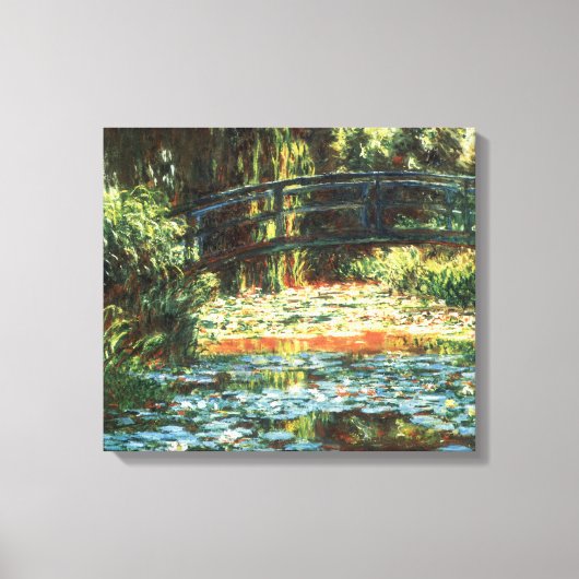 Brücke über den Wasserlilie-Teich von Claude Monet Leinwanddruck (Vorderseite)