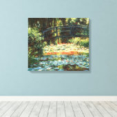 Brücke über den Wasserlilie-Teich von Claude Monet Leinwanddruck (Insitu (Holzboden))