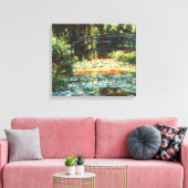 Brücke über den Wasserlilie-Teich von Claude Monet Leinwanddruck (Insitu (Wohnzimmer))