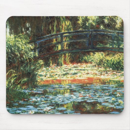 Brücke über den Wasserlilie-Teich von Claude Monet Mousepad (Vorne)